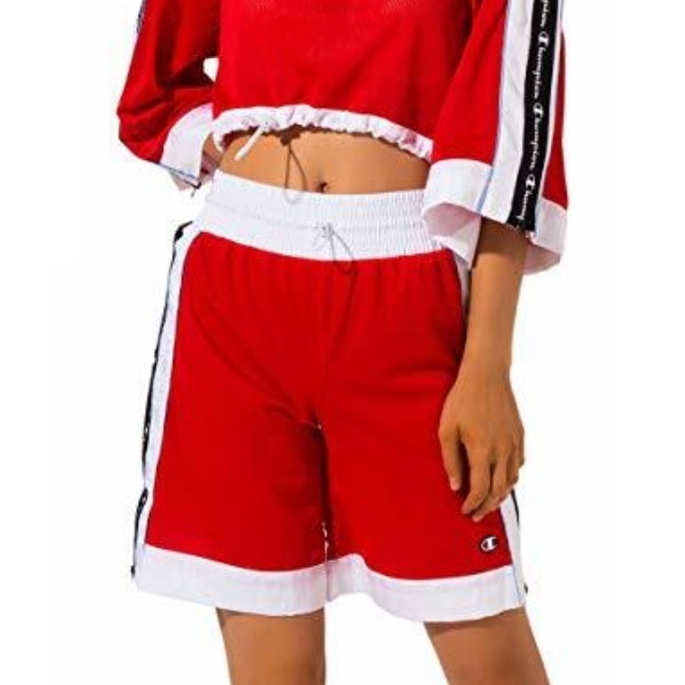 NWT Champion Red Spark Mesh Short